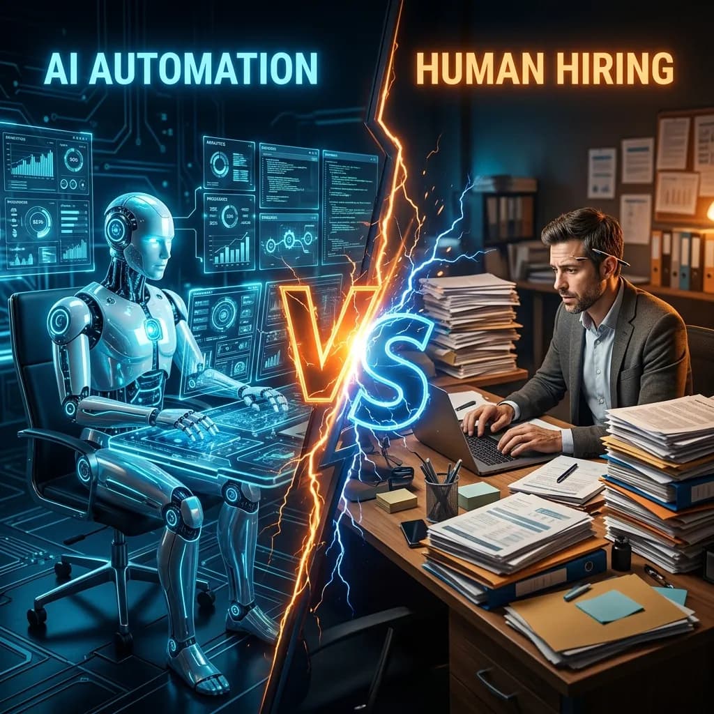 AI Automation vs Hiring Employees: The Real Cost Comparison for 2026